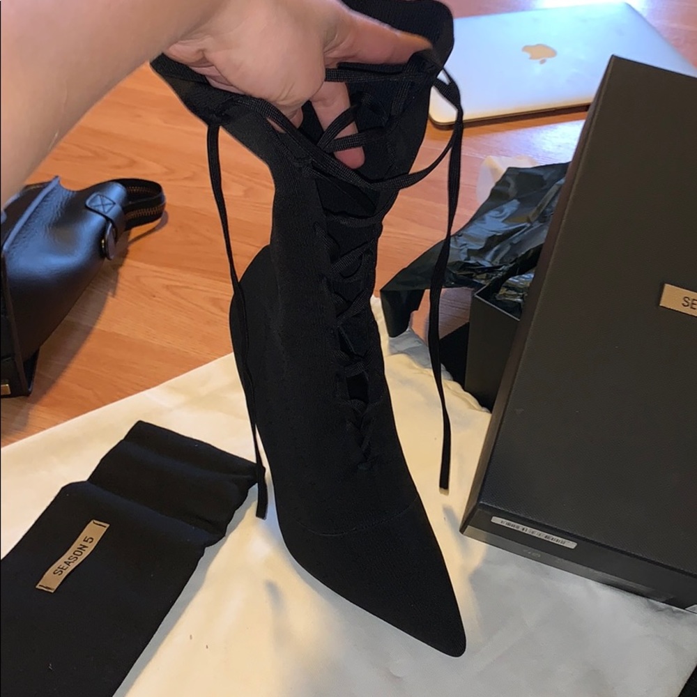 👑Yeezy 40 euro knit booties lace up new - Picture 8 of 8